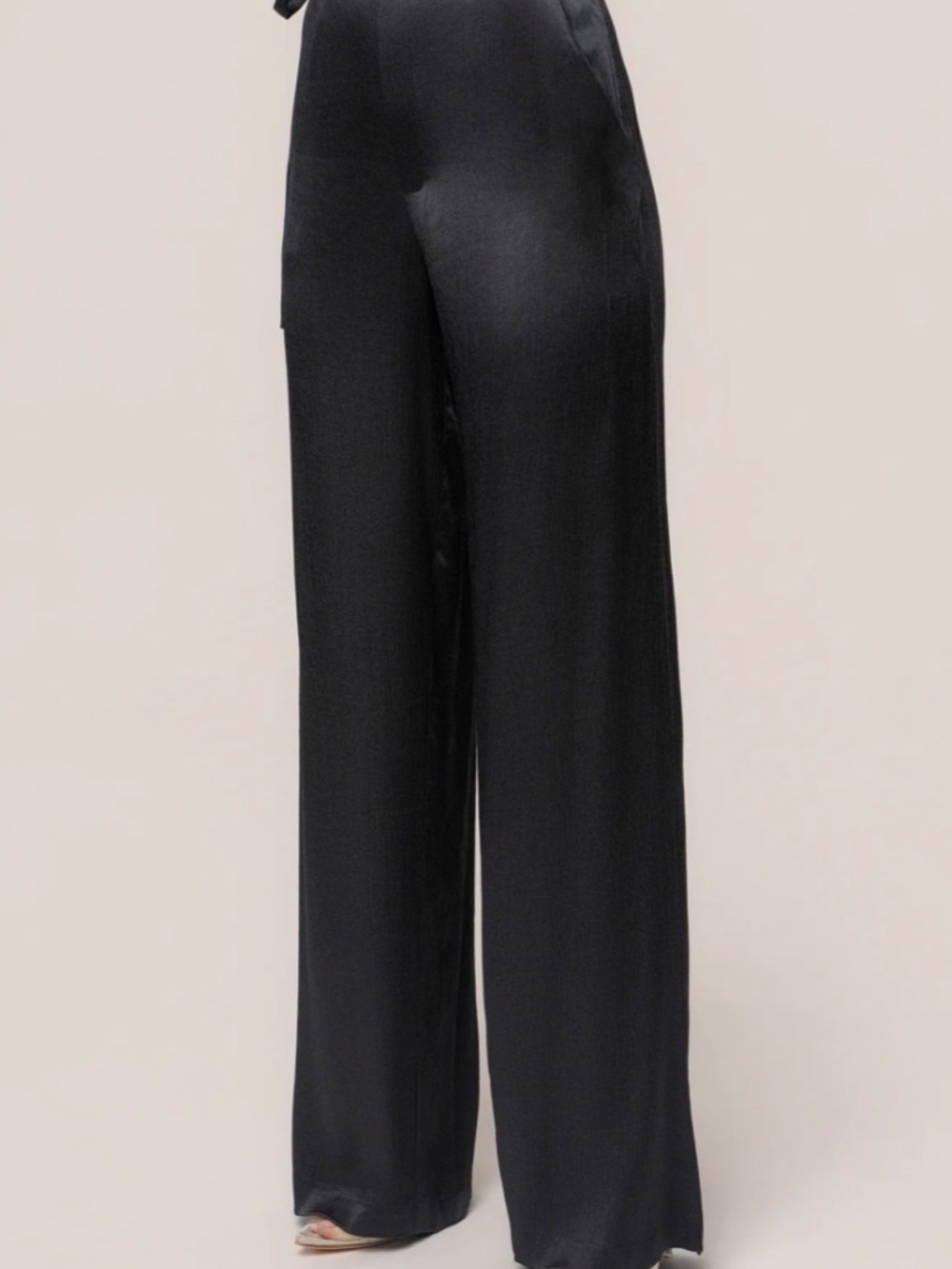 Black Bustier (L) and Satin Pants (M) set - Picture 3 of 16
